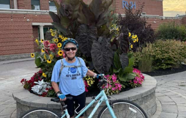 Flowing water in RVHF healing garden