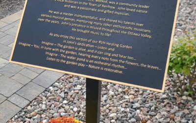 RVH Foundation Unveils the JOHN STEELE MEMORIAL GARDEN